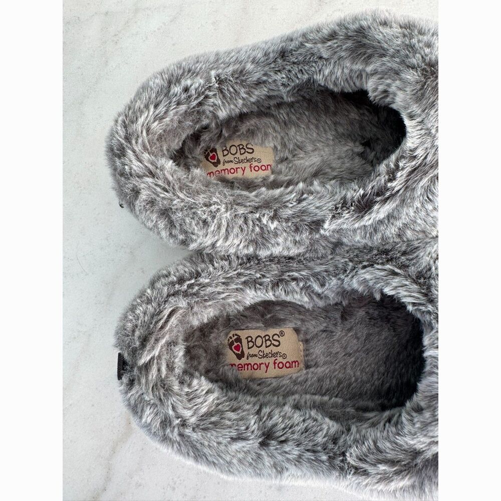 Skechers Bobs Keepsake Light Clog Slippers, Warm Greetings Size 7 Charcoal 31204 - Picture 10 of 11